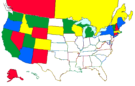 Clickable Map of Cross Country Ski Guidebooks